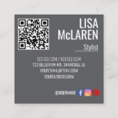 Carte de visite - Photo professionnelle et code QR (Dos)