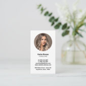 Carte De Visite Photo professionnelle Médias sociaux Code QR (Debout devant)