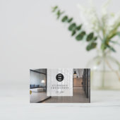 Carte De Visite Photo professionnelle Médias sociaux Code QR Logo (Debout devant)