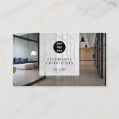 Carte De Visite Photo professionnelle Médias sociaux Code QR Logo (Devant)