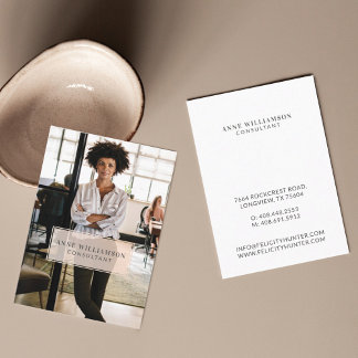 Carte De Visite Photo professionnelle minimale