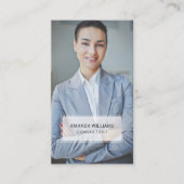 Carte De Visite Photo professionnelle minimale (Devant)