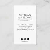 Carte De Visite Photo professionnelle moderne (Dos)