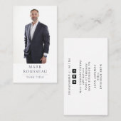 Carte De Visite Photo professionnelle moderne (Devant / Derrière)
