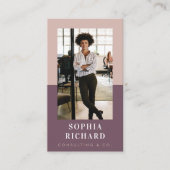 Carte De Visite Photo professionnelle moderne Blush & Plum (Devant)