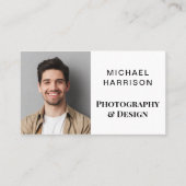 Carte De Visite Photo professionnelle moderne Code QR (Devant)