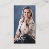 Carte De Visite Photo Professionnelle Moderne | Code QR à l'Arch M (Devant)