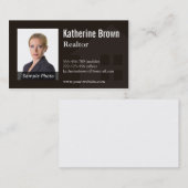 Carte De Visite Photo professionnelle moderne d'agent immobilier (Devant / Derrière)
