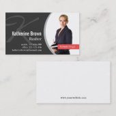 Carte De Visite Photo professionnelle moderne de monogramme (Devant / Derrière)