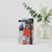 Carte De Visite Photo professionnelle moderne en état de détresse (Debout devant)