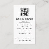 Carte De Visite Photo professionnelle moderne en état de détresse (Dos)