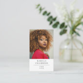 Carte De Visite Photo Professionnelle Moderne Glamour (Debout devant)