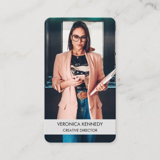 Carte De Visite Photo professionnelle moderne tendance  (Devant)