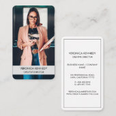 Carte De Visite Photo professionnelle moderne tendance  (Devant / Derrière)