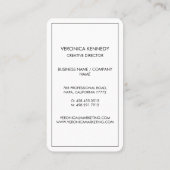 Carte De Visite Photo professionnelle moderne tendance  (Dos)