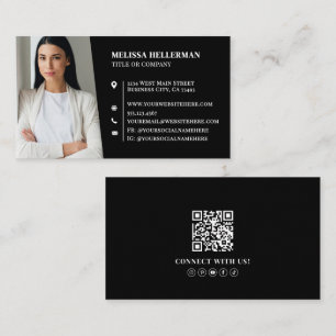 Carte De Visite Photo Professionnelle Noir