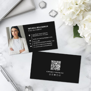 Carte De Visite Photo Professionnelle Noir