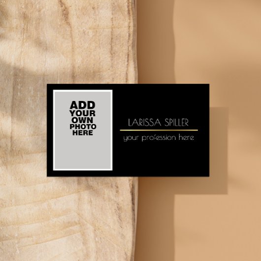 Carte De Visite Photo professionnelle noir