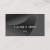 Carte De Visite Photo professionnelle Noir classique simple (Devant)