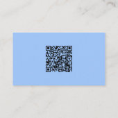 Carte De Visite Photo professionnelle personnalisée Code QR bleu s (Dos)