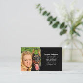Carte De Visite Photo professionnelle Pet Companion Black White (Debout devant)