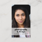 Carte De Visite Photo professionnelle QR Code Médias sociaux (Devant)