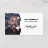 Carte De Visite Photo professionnelle QR Code Mur en pierre (Dos)