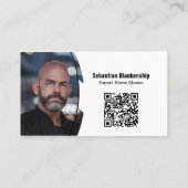 Carte De Visite Photo professionnelle QR Code Mur en pierre (Dos)