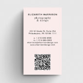 Carte De Visite Photo professionnelle QR Code Rose