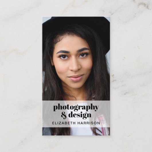 Carte De Visite Photo professionnelle QR Code Rose (Devant)