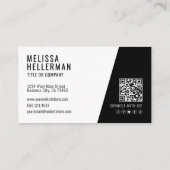 Carte De Visite Photo professionnelle QR Code Société Votre logo (Dos)