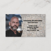 Carte De Visite Photo professionnelle QR Code Stone Wall Business (Dos)