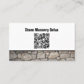 Carte De Visite Photo professionnelle QR Code Stone Wall Business (Devant)