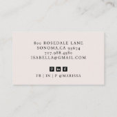 Carte De Visite Photo professionnelle simple (Dos)