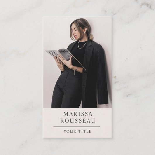 Carte De Visite Photo professionnelle simple (Devant)