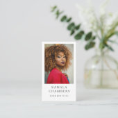 Carte De Visite Photo professionnelle simple (Debout devant)