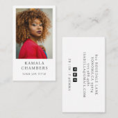 Carte De Visite Photo professionnelle simple (Devant / Derrière)