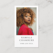 Carte De Visite Photo professionnelle simple (Devant)