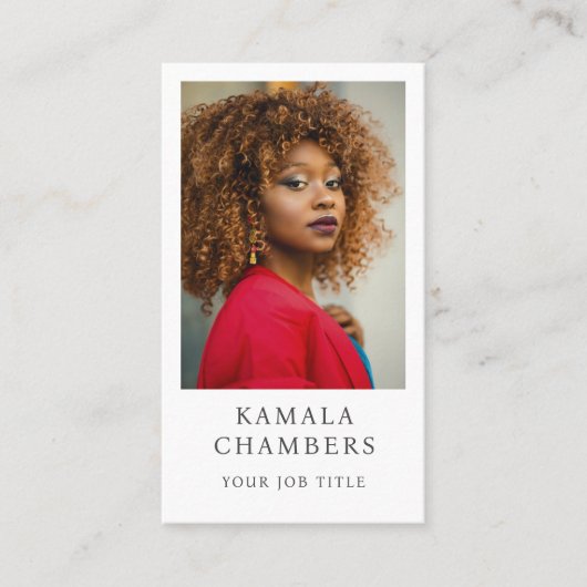 Carte De Visite Photo professionnelle simple (Devant)