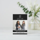 Carte De Visite Photo promotionnelle professionnelle Black Busines (Debout devant)