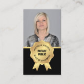 Carte De Visite Photo Publique Noir & Or (Devant)