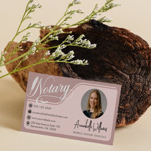 Carte De Visite Photo Publique Notaire Moderne