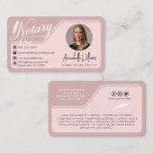 Carte De Visite Photo Publique Notaire Moderne (Devant / Derrière)