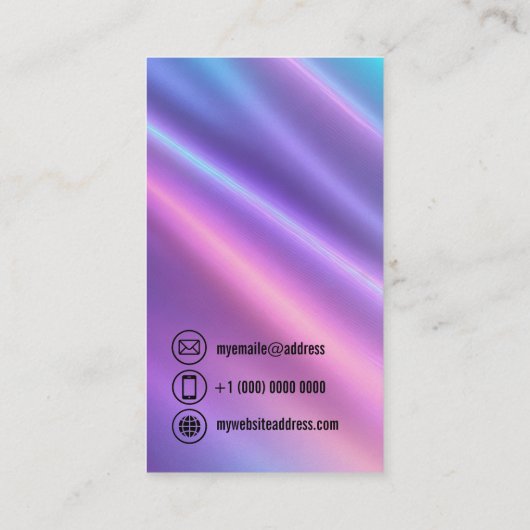 Carte De Visite photo qr code contact icônes arrière - plan tendan (Dos)