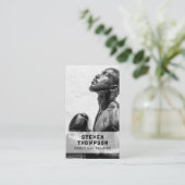 Carte De Visite Photo QR Code de l'athlète de conditionnement phys (Debout devant)