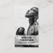 Carte De Visite Photo QR Code de l'athlète de conditionnement phys (Devant)