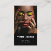 Carte De Visite Photo Qr Code Logo Artiste de maquillage professio (Devant)