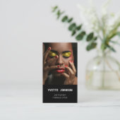 Carte De Visite Photo Qr Code Logo Artiste de maquillage professio (Debout devant)