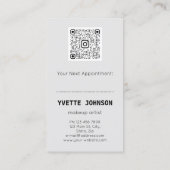 Carte De Visite Photo Qr Code Logo Cosmetologue professionnel (Dos)