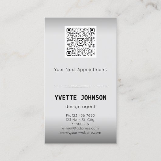 Carte De Visite Photo Qr Code Logo Professional Consulting Ombre (Dos)